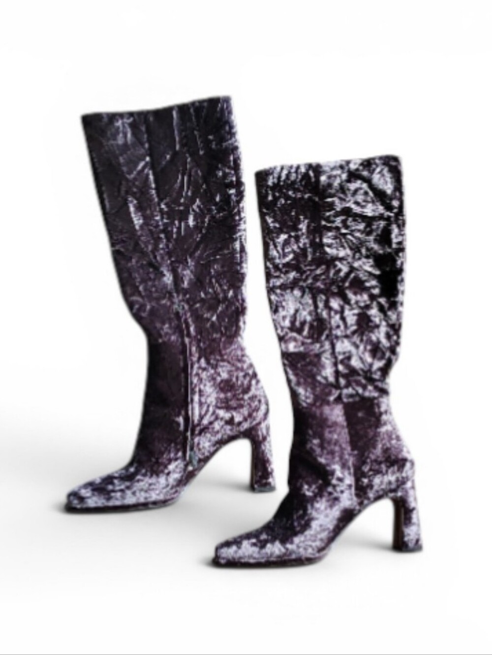 Sam Edelman Issabel Velvet Mid-Calf Square Toe Tall Dress Boots | 9.5M